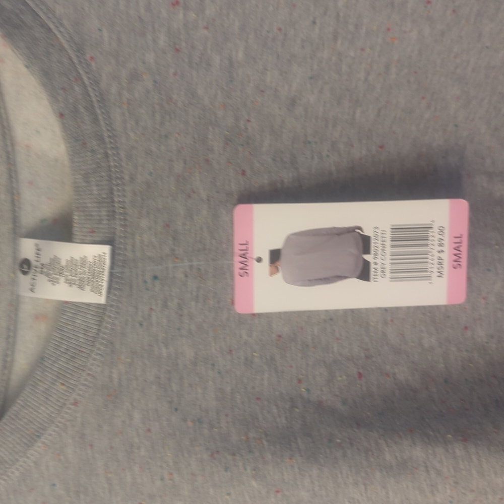 Active Life Gray Confetti Sweater NWT - Picture 2 of 3
